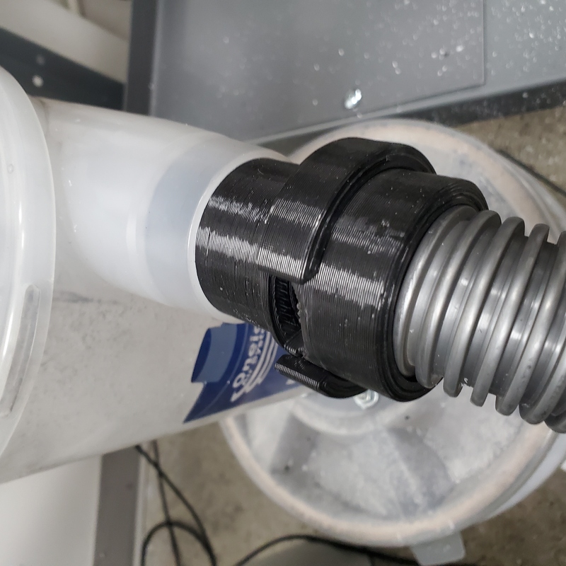 3d printed variable airflow chip collection adapter